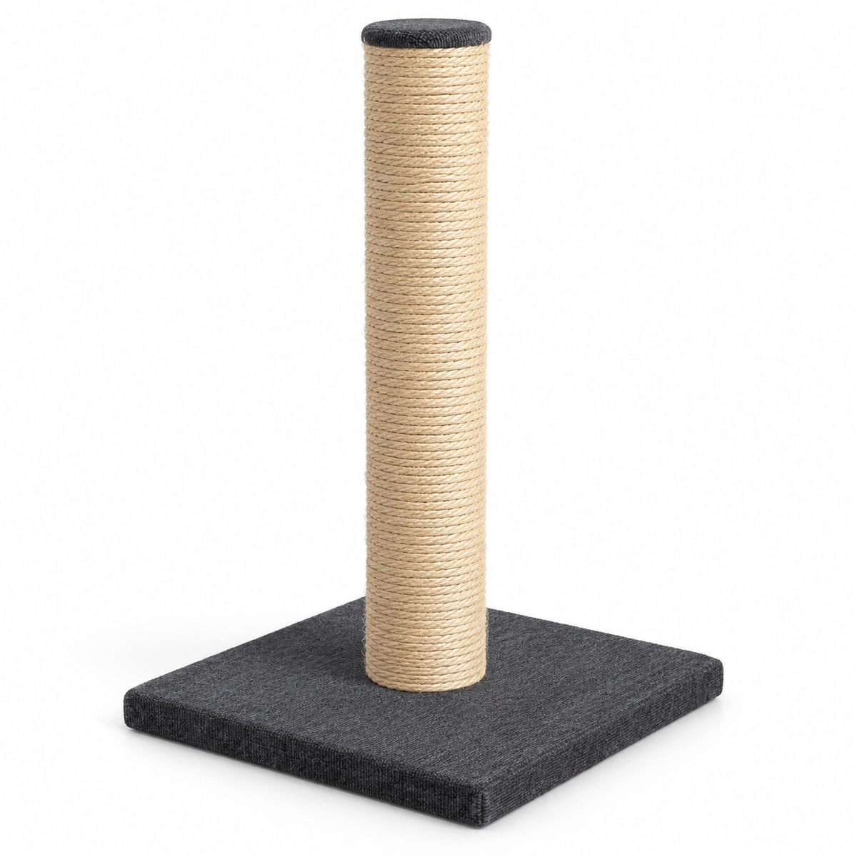 Sisal Cat Scratching Post - Natural and Charcoal, 23.6 in