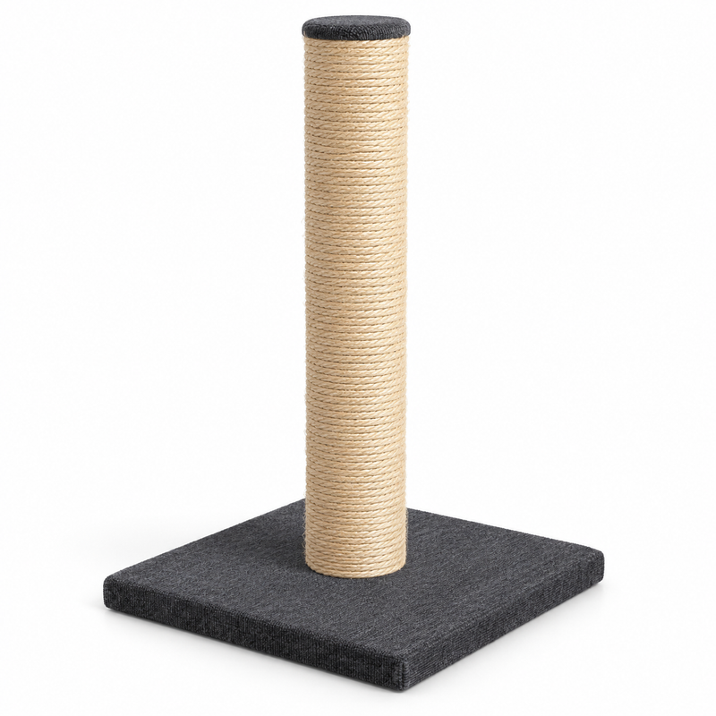 Sisal Cat Scratching Post - Natural and Charcoal, 23.6 in