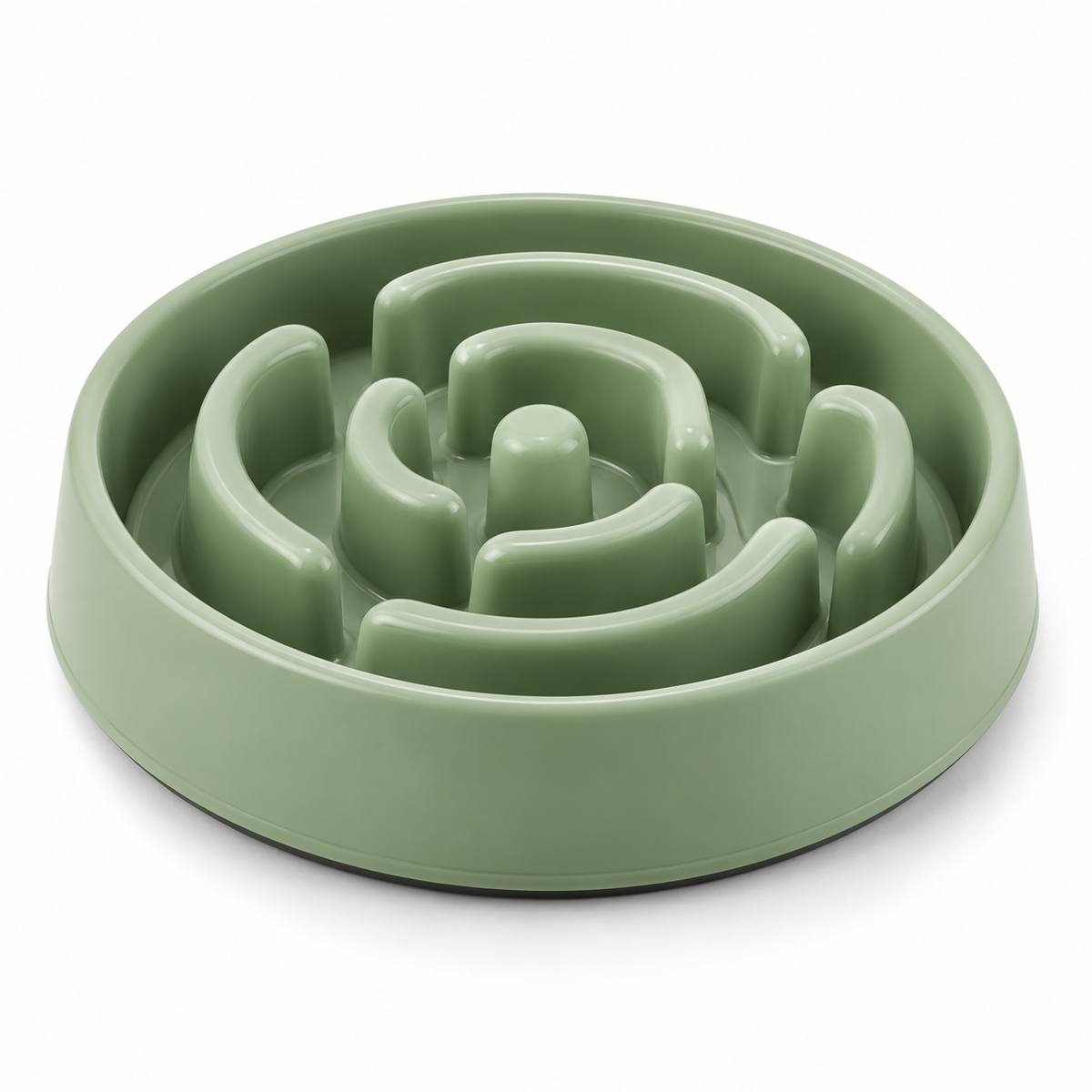 Slow Feeder Dog Bowl - Sage Green, 9.8 in