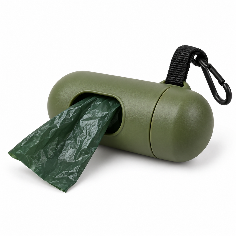 Dog Waste Bag Dispenser - Olive Green, 3.5 in